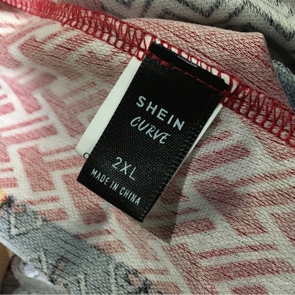 PATCHWORK VIVID  WITH STRETCH ALL DAY   LONG SLEEVE NECK TIE DRESS - Picture 6 of 13